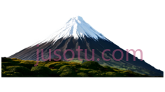 富士山,自然景观,白色,绿色PNG