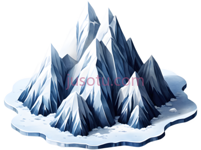 冰山,卡通,白色, PNG