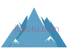 山峰,卡通,蓝色,白色PNG