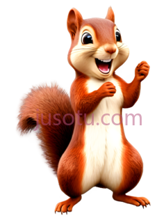 松鼠,卡通,棕色,白色PNG
