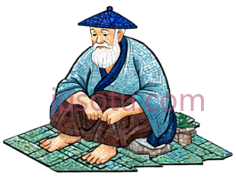老者,服饰,蓝色,棕色PNG