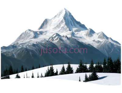 雪山,自然风光,白色,绿色, PNG