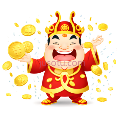 财神,金币,新年, PNG