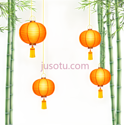 南瓜灯笼,竹林, PNG