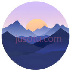 山,插画,蓝色, 紫色PNG