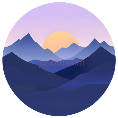 山,插画,蓝色, 紫色, PNG