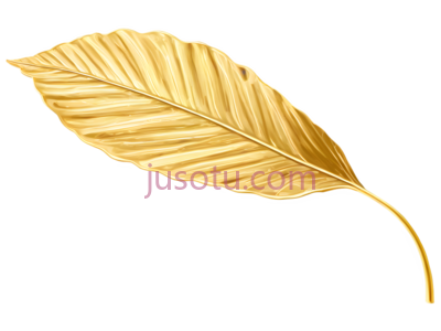 金色叶片, PNG