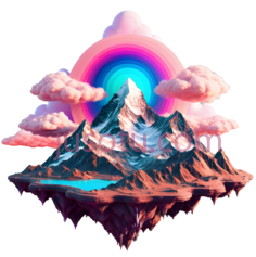 山峰,插画,蓝色, 粉色PNG