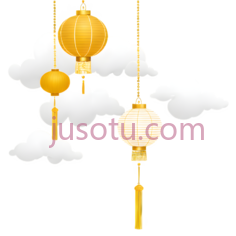 灯笼,中式,黄色PNG