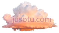 云,卡通,白色,橙色PNG