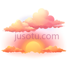 日落,云彩PNG