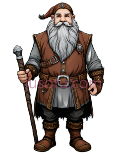 矮人,卡通,棕色PNG