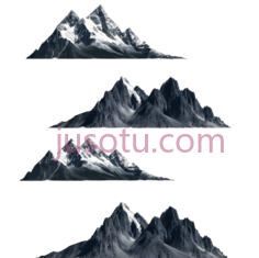 山峰,插画,白色,灰色PNG