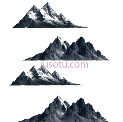 山峰,插画,白色,灰色, PNG