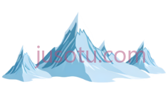 山峰,卡通,蓝色PNG