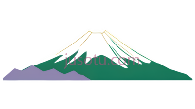 富士山,绿色,紫罗兰色, PNG