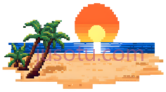 夕阳,海滩PNG