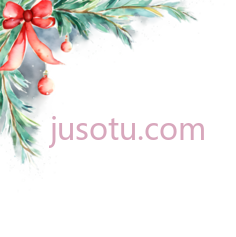 圣诞树,水彩画,绿色, 红色PNG