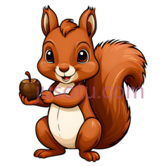 松鼠,卡通,棕色,白色PNG