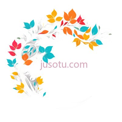 花,抽象,白色,黄色,蓝色,橙色,粉色, PNG