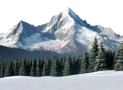 雪山,自然景观,白色,绿色, PNG