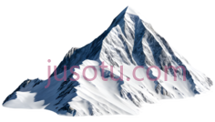 山峰,3D渲染,白色PNG