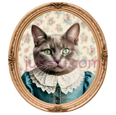 猫,复古,灰色PNG