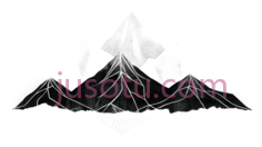 山峰,线条勾勒,白色PNG