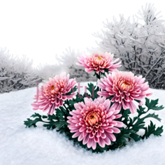 菊花,插画,粉色PNG