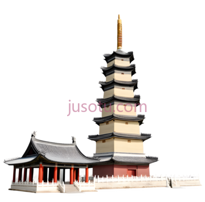 塔,中国建筑,黄色,红色, PNG