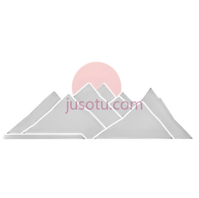 山峰,线条画,白色, PNG