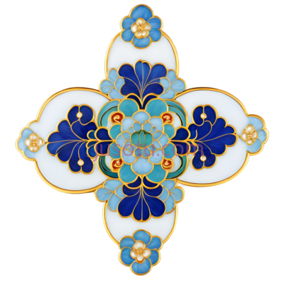 花纹,复杂,对称,蓝色,白色,黄色, PNG