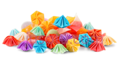 折纸,多彩,红色,橙色,黄色,绿色,蓝色,紫色PNG