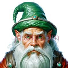 小矮人,卡通,绿色PNG