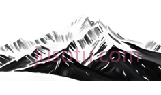 山脉,插画,白色,黑色PNG