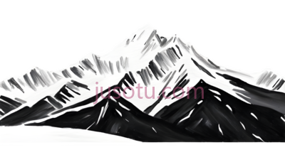 山脉,插画,白色,黑色, PNG