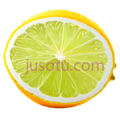柠檬,切片,黄色,绿色PNG