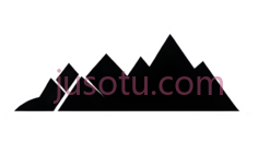 山脉,线条画,白色PNG