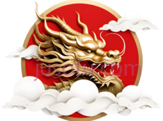 龙,中国,金色PNG