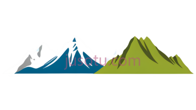 山峰,白色,蓝色,绿色, PNG