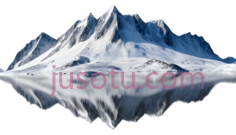 雪山,3D渲染,白色PNG