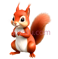 松鼠,卡通,橙色,白色PNG