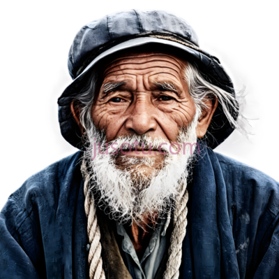 人像,老渔夫, PNG