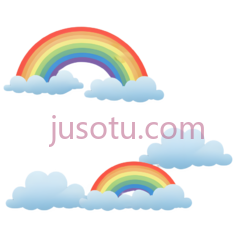 彩虹,卡通,红色,橙色,黄色,绿色,蓝色,紫色PNG