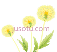 黄色蒲公英,春季,浅黄色PNG