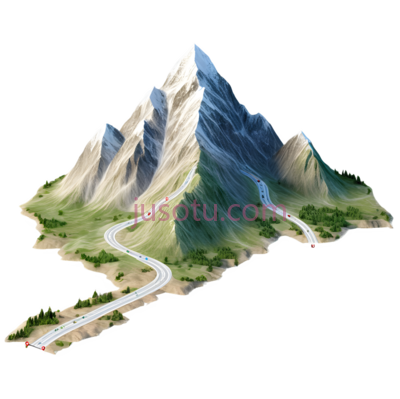 山脉,路线图, PNG
