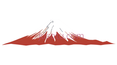 富士山,红色, PNG