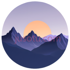 山,插画,蓝色, 紫色, 橙色PNG