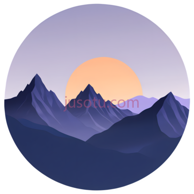 山,插画,蓝色, 紫色, 橙色, PNG