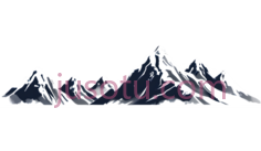 山脉,线条勾勒,白色PNG